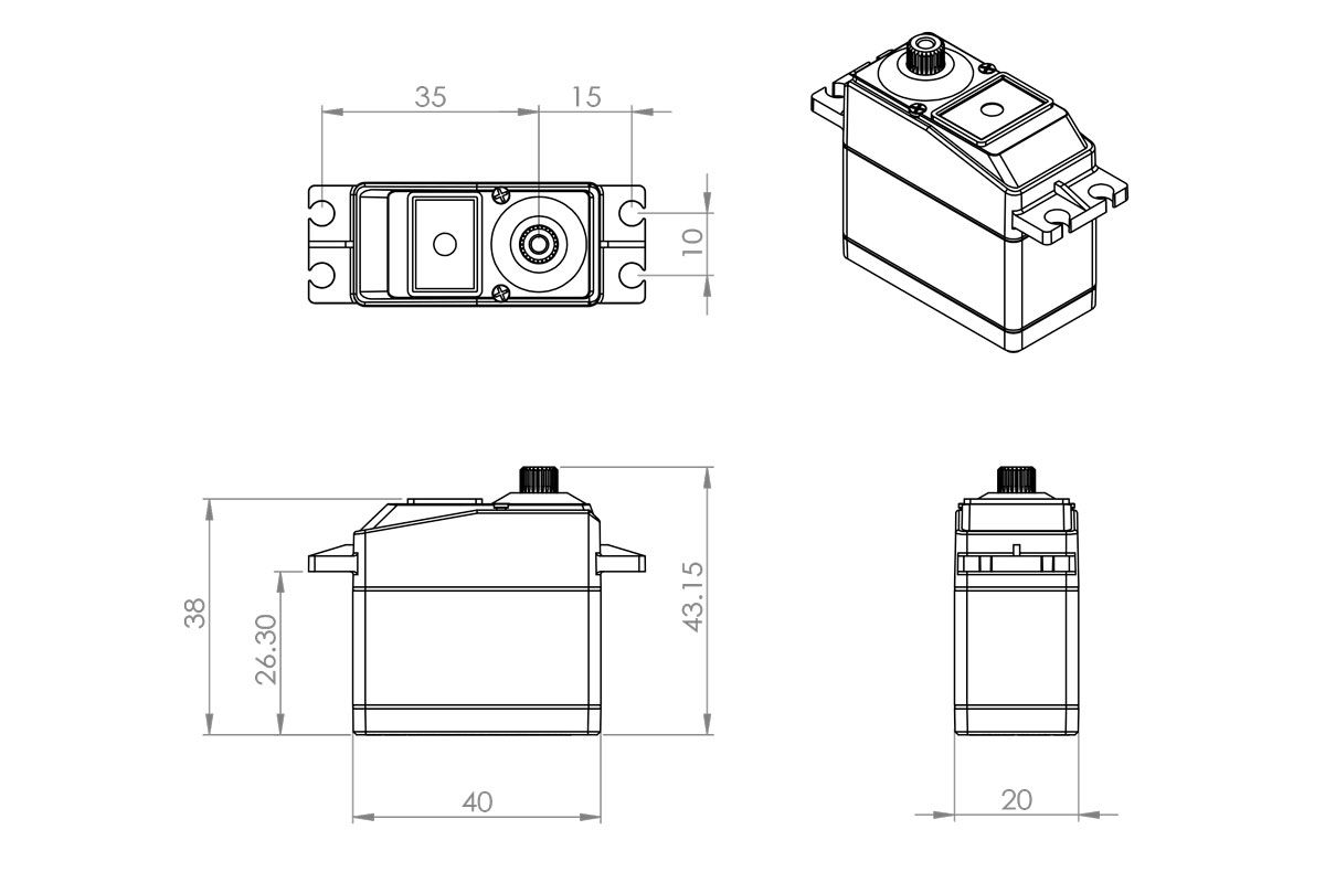 DS9910 (0.159s/60°, 26.0kg.cm)
