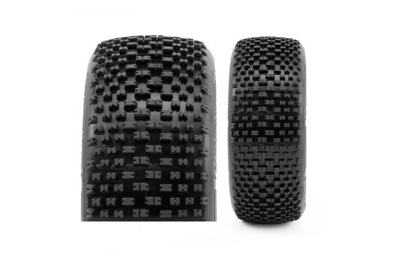 H-BLOCK V2 BUGGY S2 (SOFT) nalepené pneumatiky, bílé disky, 2 ks.