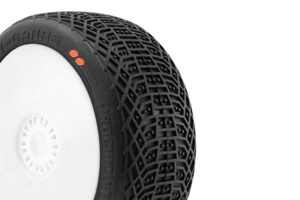 I-BARRS V3 BUGGY S3 (MEDIUM) nalepené pneumatiky, bílé disky, 2 ks.