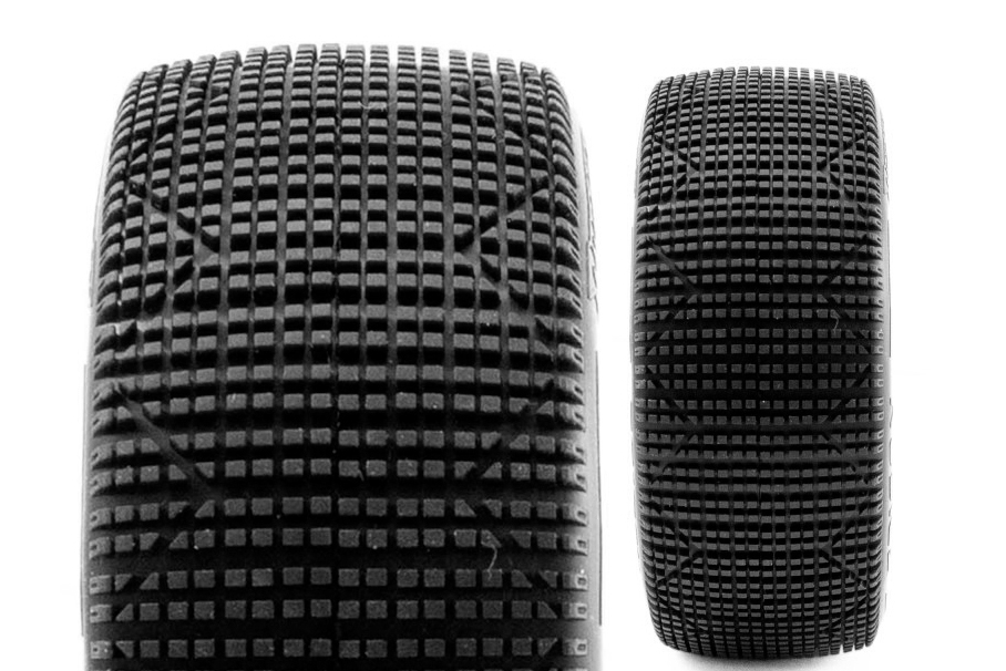 TRIGON V3 BUGGY S2 (SOFT) nalepené pneumatiky, bílé disky, 2 ks.