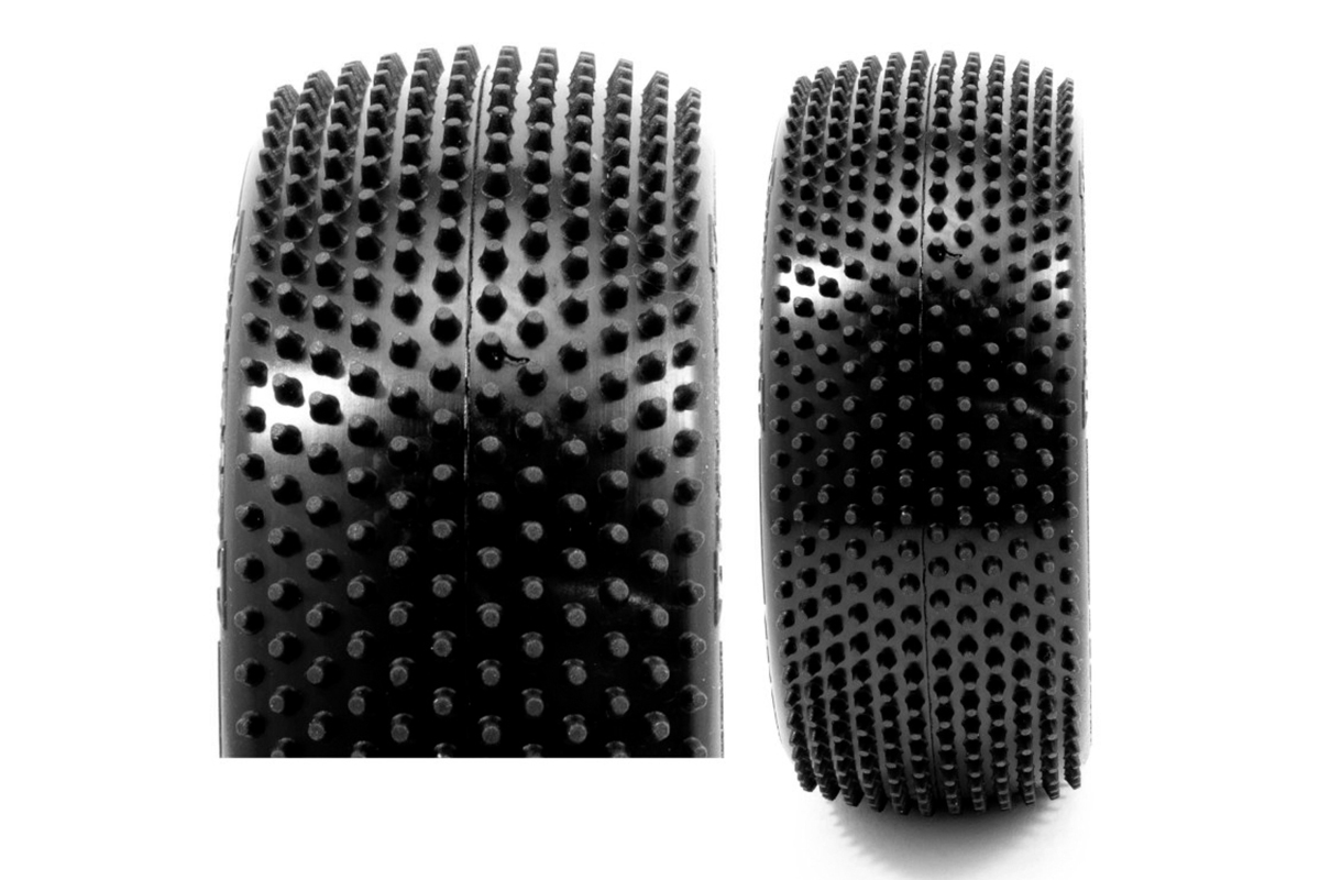 GRASSHOPPER V4 BUGGY A2 (SOFT) nalepené pneumatiky, bílé disky, 2 ks.