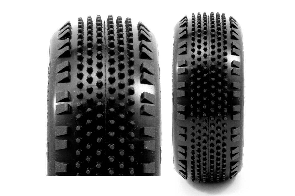 STINGER V4 BUGGY A2 (SOFT) nalepené pneumatiky, bílé disky, 2 ks.