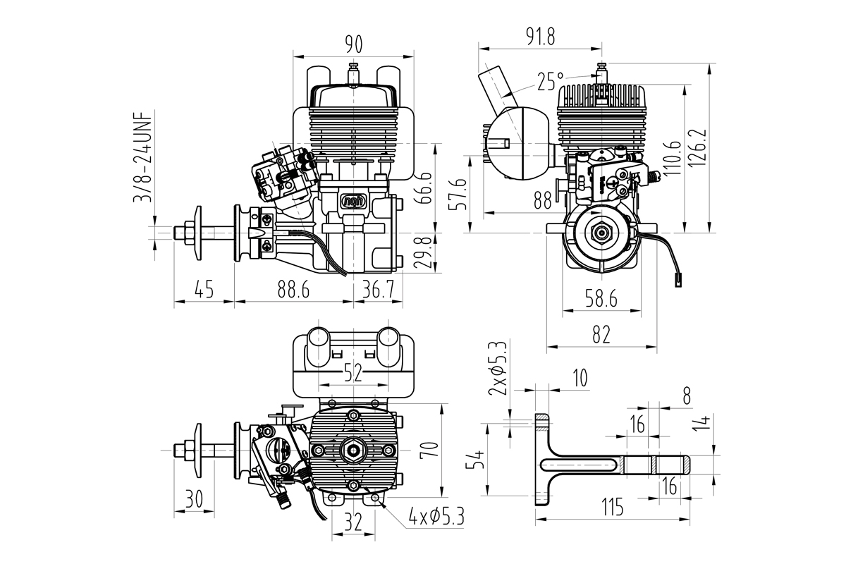 NGH GT35 Dvoutaktní benzinový motor