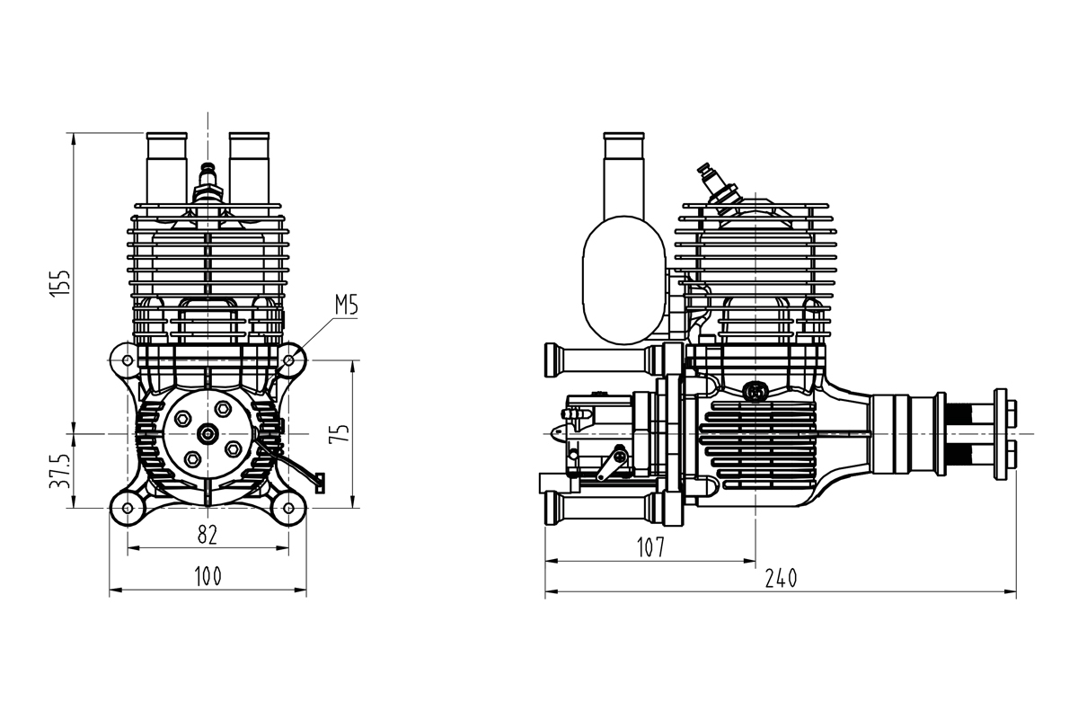 NGH GT65 Dvoutaktní benzinový motor