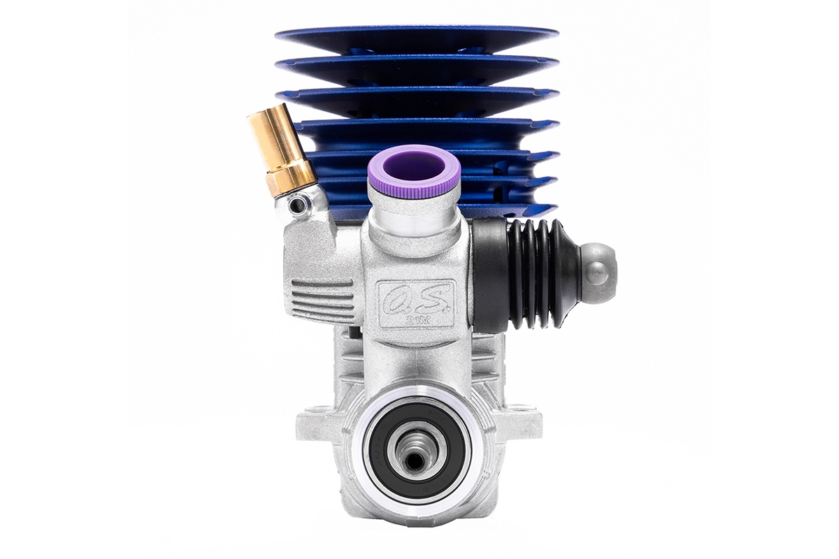 OS MAX R21 V2 samotný motor (stříbrná verze s modrou hlavou)