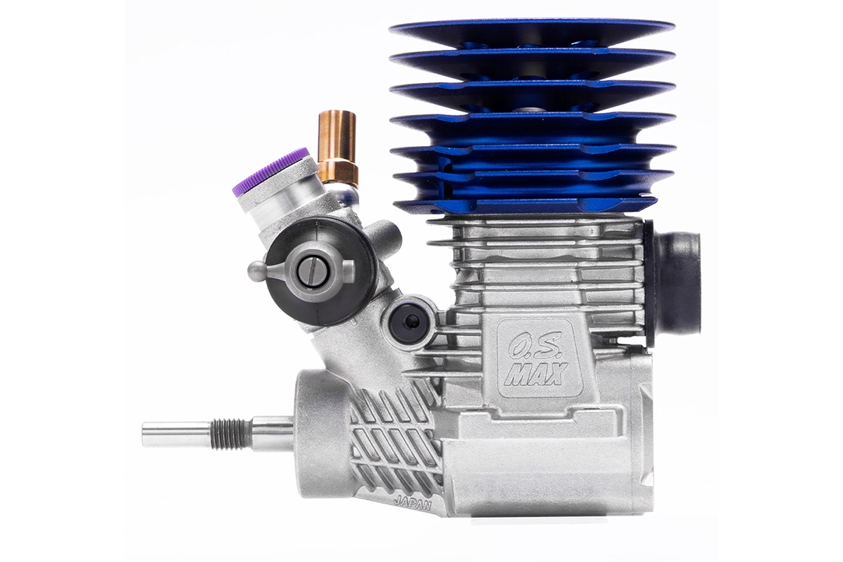 OS MAX R21 V2 samotný motor (stříbrná verze s modrou hlavou)