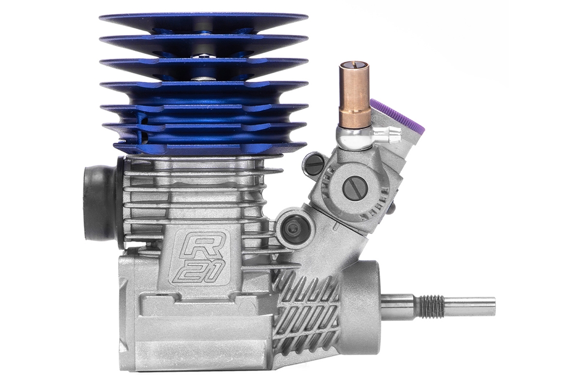 OS MAX R21 V2 samotný motor (stříbrná verze s modrou hlavou)