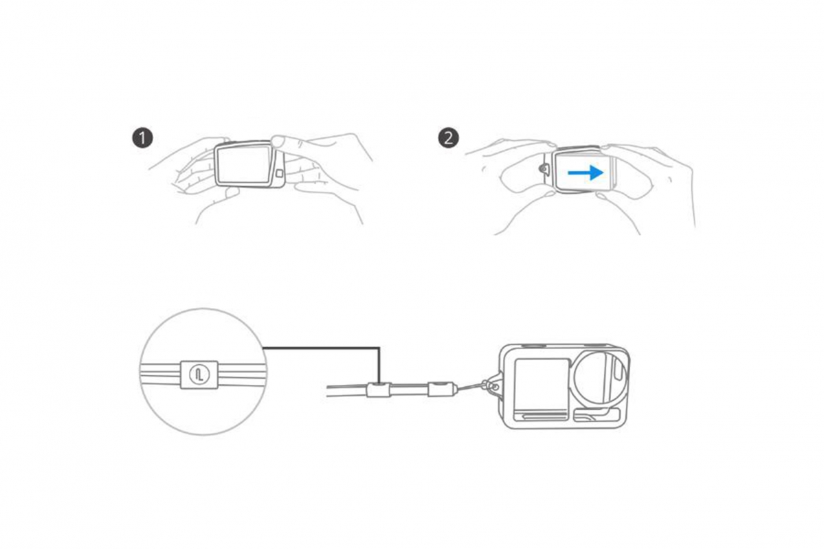 PGYTECH OSMO ACTION 3 Silikonový obal s popruh