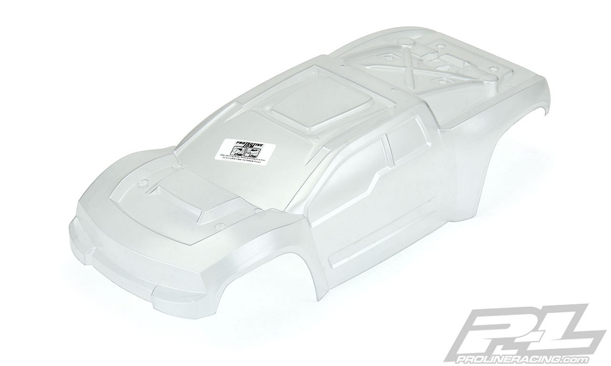 BRUTE čirá karoserie, bílá, předříznutá pro TRX E-REVO 2.0