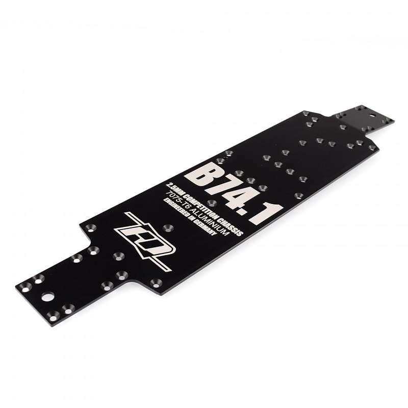 B74.1 2.5mm 7075 hliníkové šasi, černé