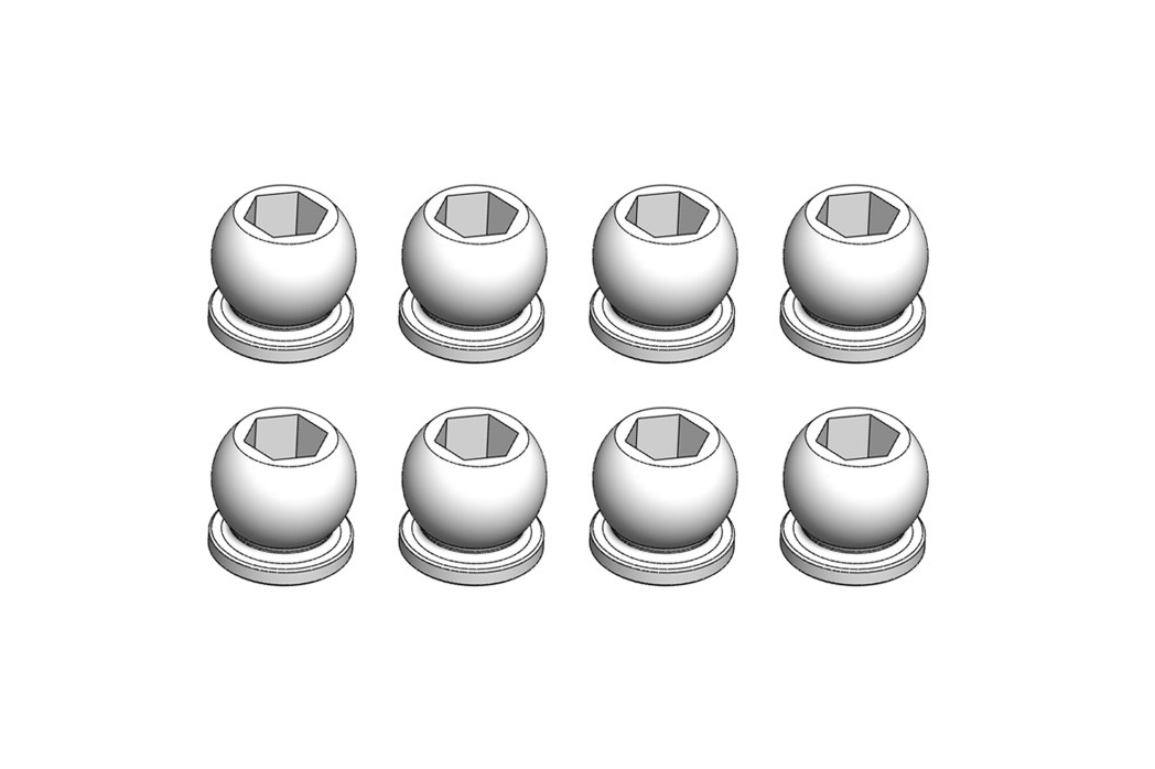 Kulové čepy tlumičů 5,8 mm, 8 ks
