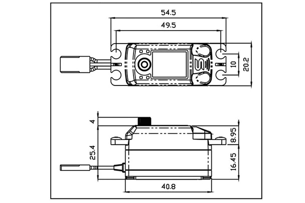 SB-2265MG+ BRUSHLESS HiVolt digitální servo - LOW PROFILE (17kg-0,07s/60°)