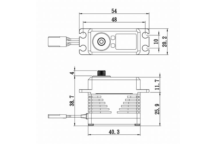 SB-2290SG BRUSHLESS HiVOLT Digitální servo (70kg-0,11s/60°)
