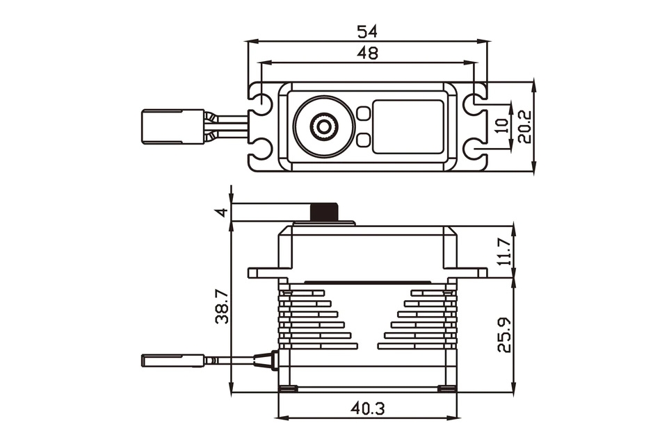 SB-2292SG BRUSHLESS HiVOLT Digitální servo (50kg-0,055s/60°)
