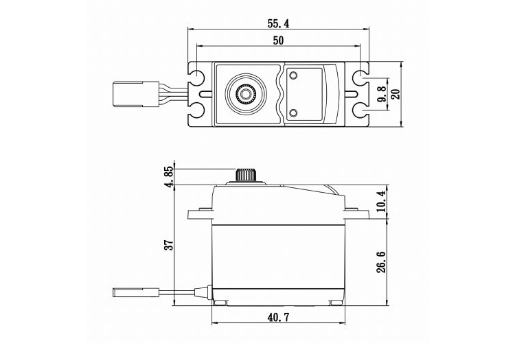 SV-0220MG+ HiVolt Digitální servo (8,0kg-0,13s/60°)
