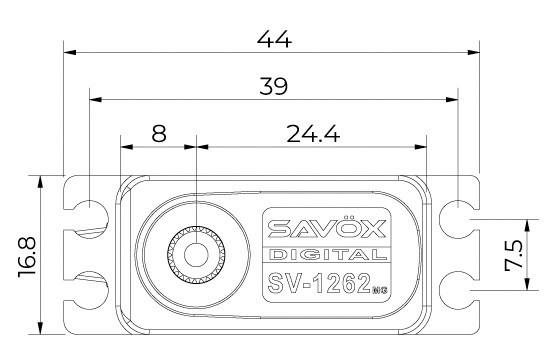 SV-1262MG HiVolt digitální servo (9kg-0,085s/60°)