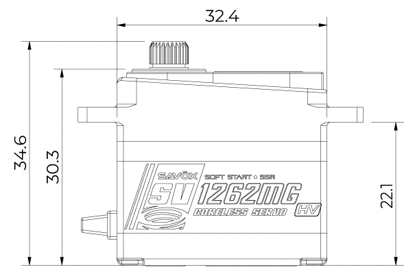 SV-1262MG HiVolt digitální servo (9kg-0,085s/60°)