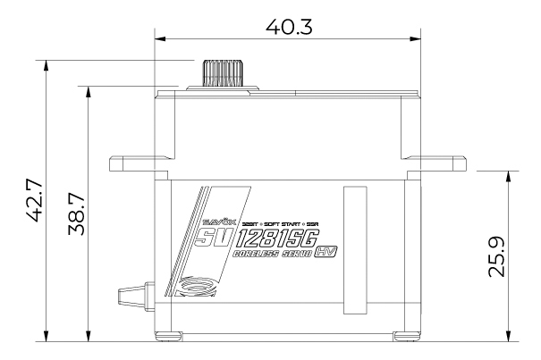 SV-1281SG HiVOLT digitální servo (60kg-0,14s/60°)