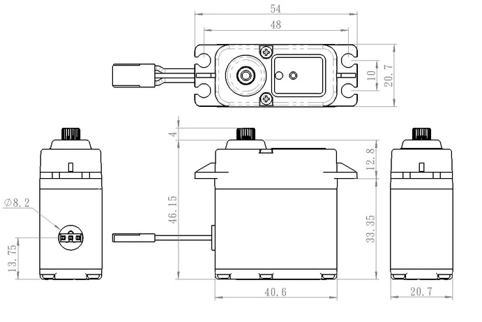 SW-1212SG+ WATERPROOF HiVolt Digitální servo (52kg-0,13s/60°)