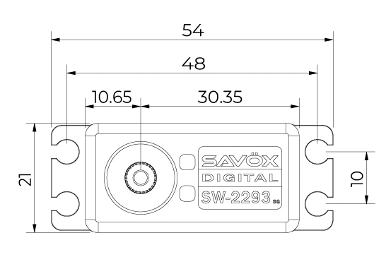 SW-2293SG BRUSHLESS HiVOLT 3S Digitální servo WATERPROOF (75kg-0,11s/60°)