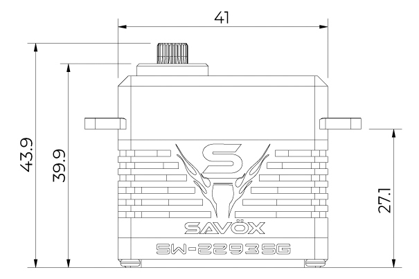 SW-2293SG BRUSHLESS HiVOLT 3S Digitální servo WATERPROOF (75kg-0,11s/60°)