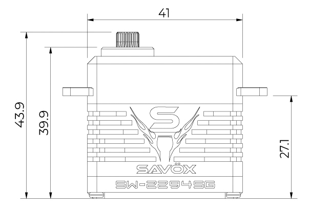 SW-2294SG BRUSHLESS HiVOLT 4S Digitální servo WATERPROOF (75kg-0,11s/60°)