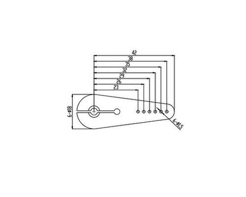 Sada hliníkových pák SH-80, 2ks.