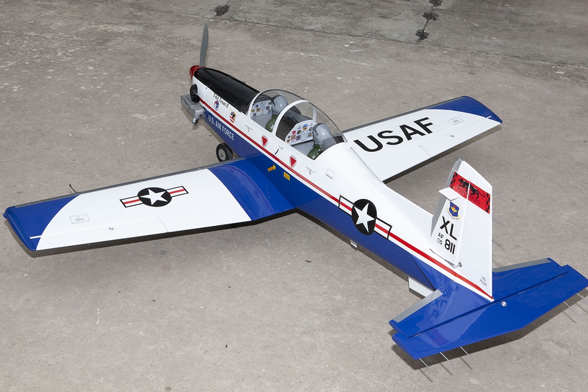 T-6A Texan II 1,6m (Zatahovací podvozek) Modrá/Bílá