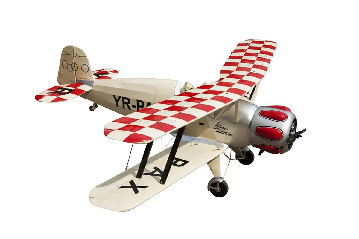 Bücker Bü-133 "Jungmeister" 1,65m Červeno/Krémový