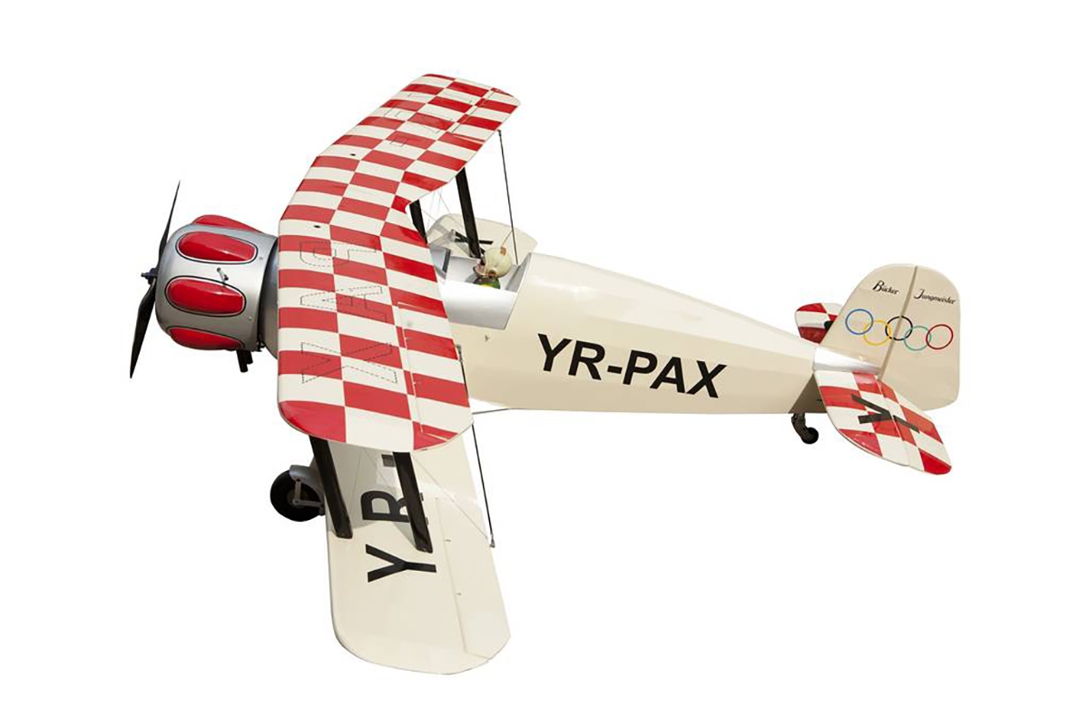 Bücker Bü-133 "Jungmeister" 1,65m Červeno/Krémový