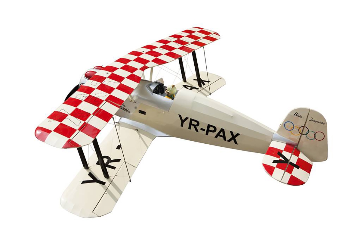 Bücker Bü-133 "Jungmeister" 1,65m Červeno/Krémový