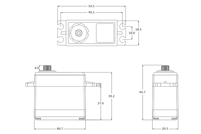 DL3017 DC Digital servo (17 kg-0,15s/60°)