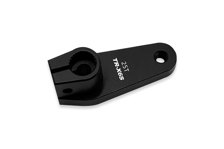 Servo páka hliníková 18 mm, 25 zubů, černá