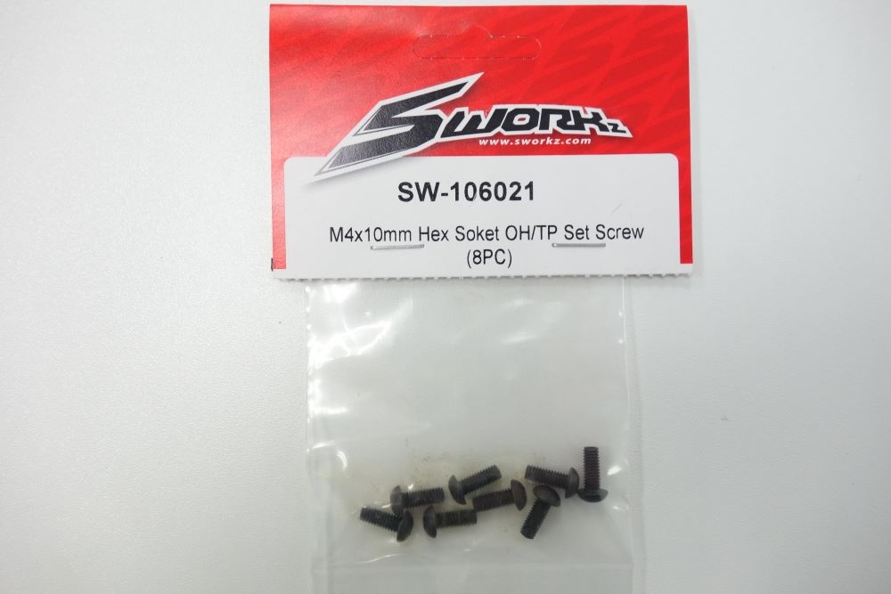 SWORKz ocelový Imbusový šroub s čočkovitou hlavou M4x10mm, 8 ks.