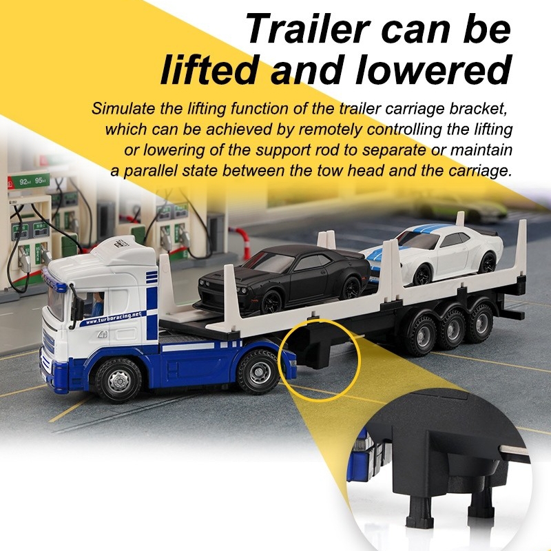 1/76 C50 RC kamion s přívěsem RTR (černá)