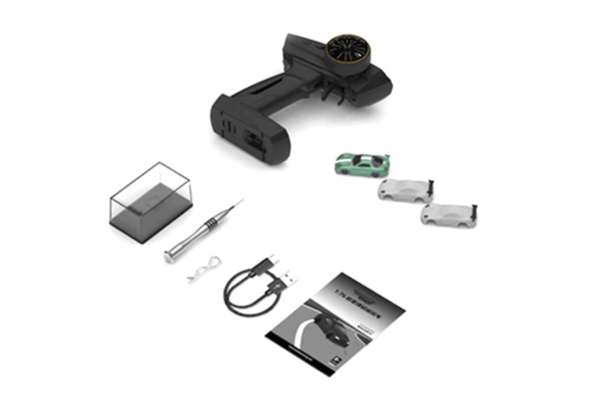 1/76 C62 DRIFT RC Car RTR (zelená s pruhem)