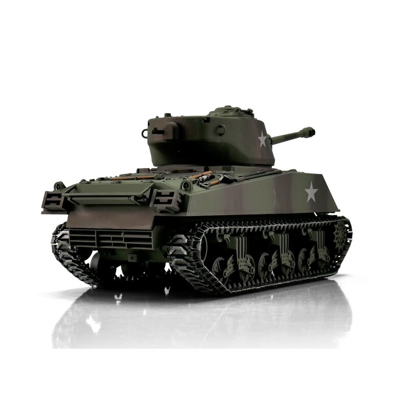 TORRO tank PRO 1/16 RC M4A3 Sherman 76mm maskovací kamufláž - infra IR - kouř z hlavně