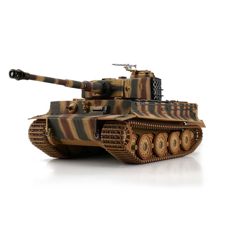 TORRO tank 1/16 RC Tiger I pozdní verze vícebarevná kamufláž - IR