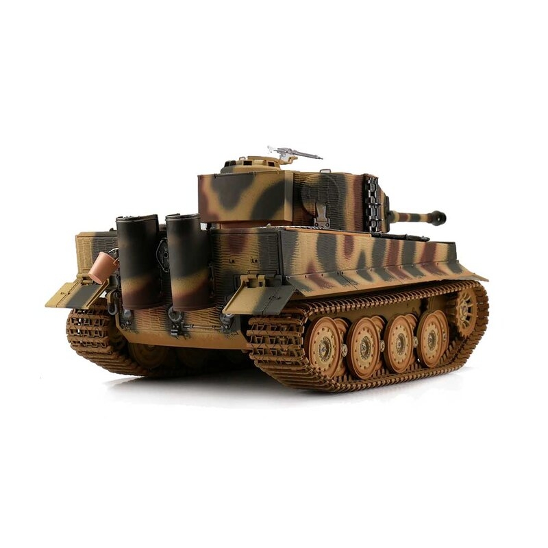 TORRO tank 1/16 RC Tiger I pozdní verze vícebarevná kamufláž - IR