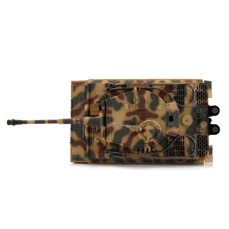 TORRO tank 1/16 RC Tiger I pozdní verze vícebarevná kamufláž - IR