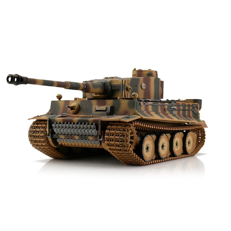 TORRO tank 1/16 RC Tiger I dřívejší verze vícebarevná kamufláž - IR