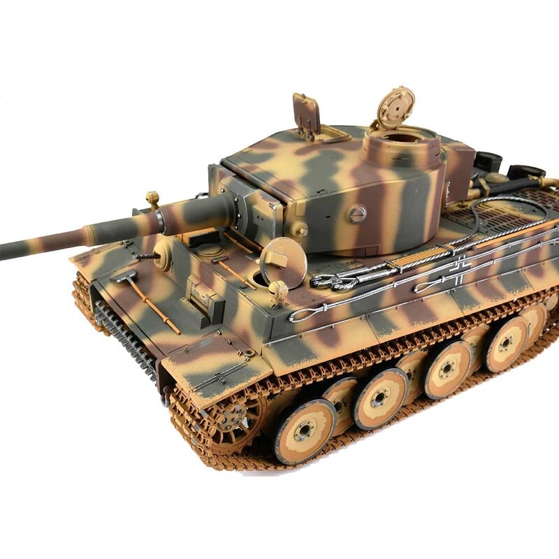 TORRO tank 1/16 RC Tiger I dřívejší verze vícebarevná kamufláž - IR