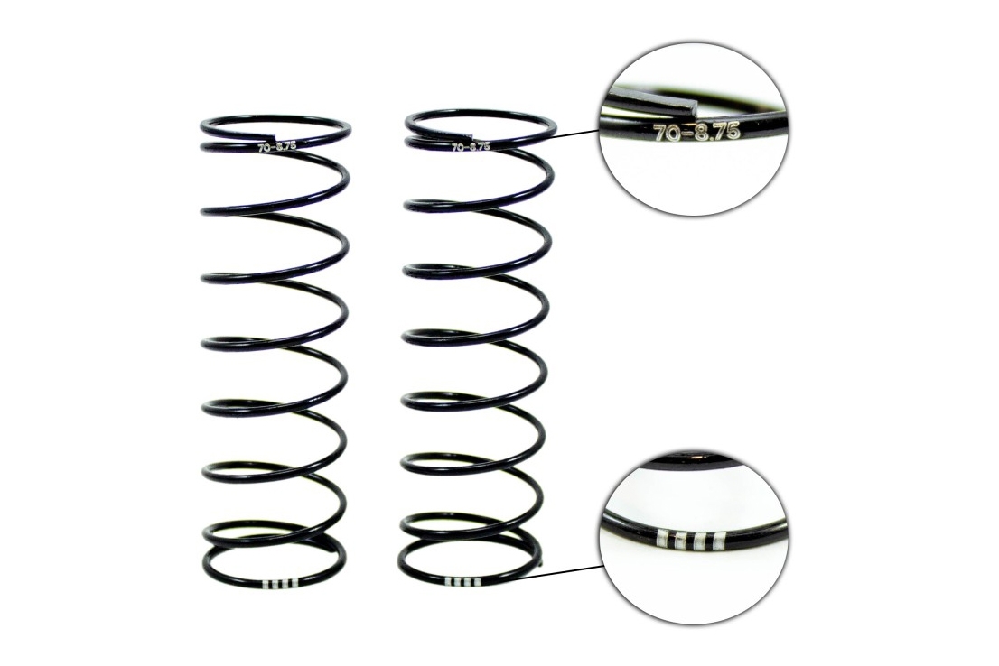 Ultimate přední pružiny 70mm, 1.6/8.75 otáček pro 16mm olej. tlumiče, 1 ks.