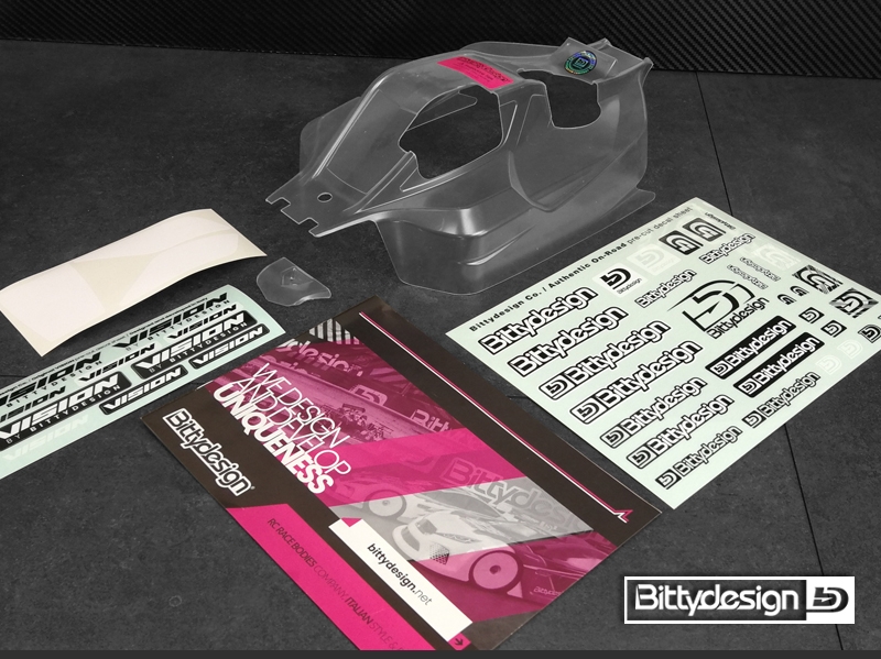 Vision čirá karoserie - ASSOCIATED RC8 B3.1/RC8 B3.2 předříznutou